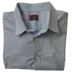 MENS UNTUCKIT XXL wrinkle free long Sleeve Button Up Shirt Flip Cuffs